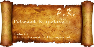 Potucsek Krisztián névjegykártya