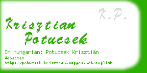 krisztian potucsek business card
