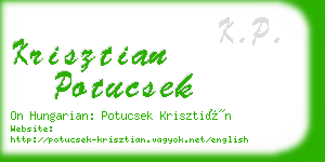 krisztian potucsek business card